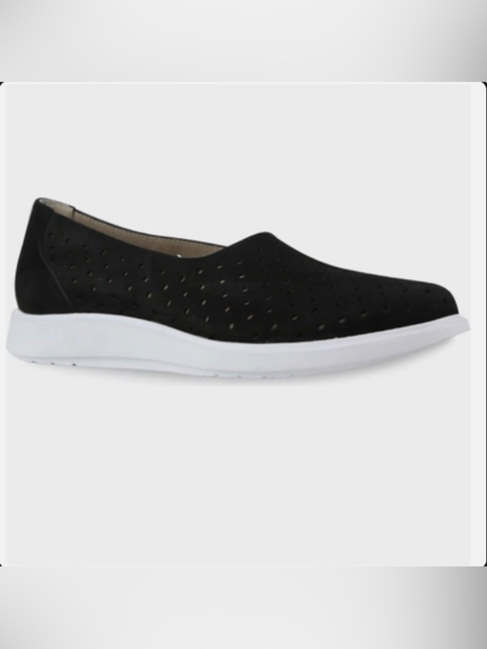 Munro Ridley Loafer Sneakers in black perforated nubuck